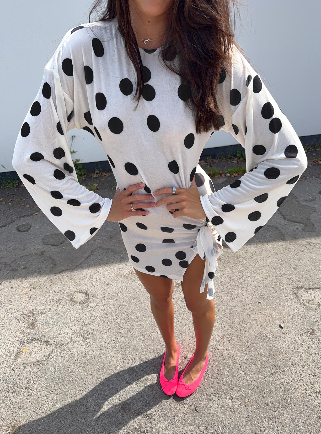 Cosmic Mini Dress Moonlight Polka