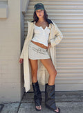 Baseline Rib Skort Grey Marle