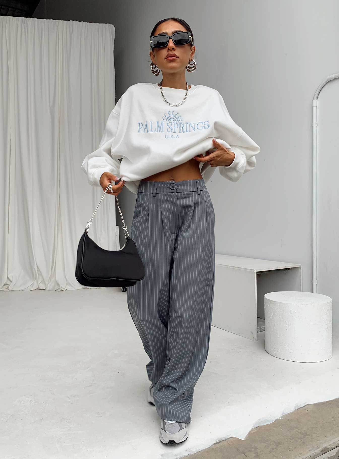 Archer Trousers Pinstripe Grey