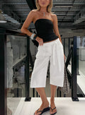 Khori 3/4 Longline Shorts White