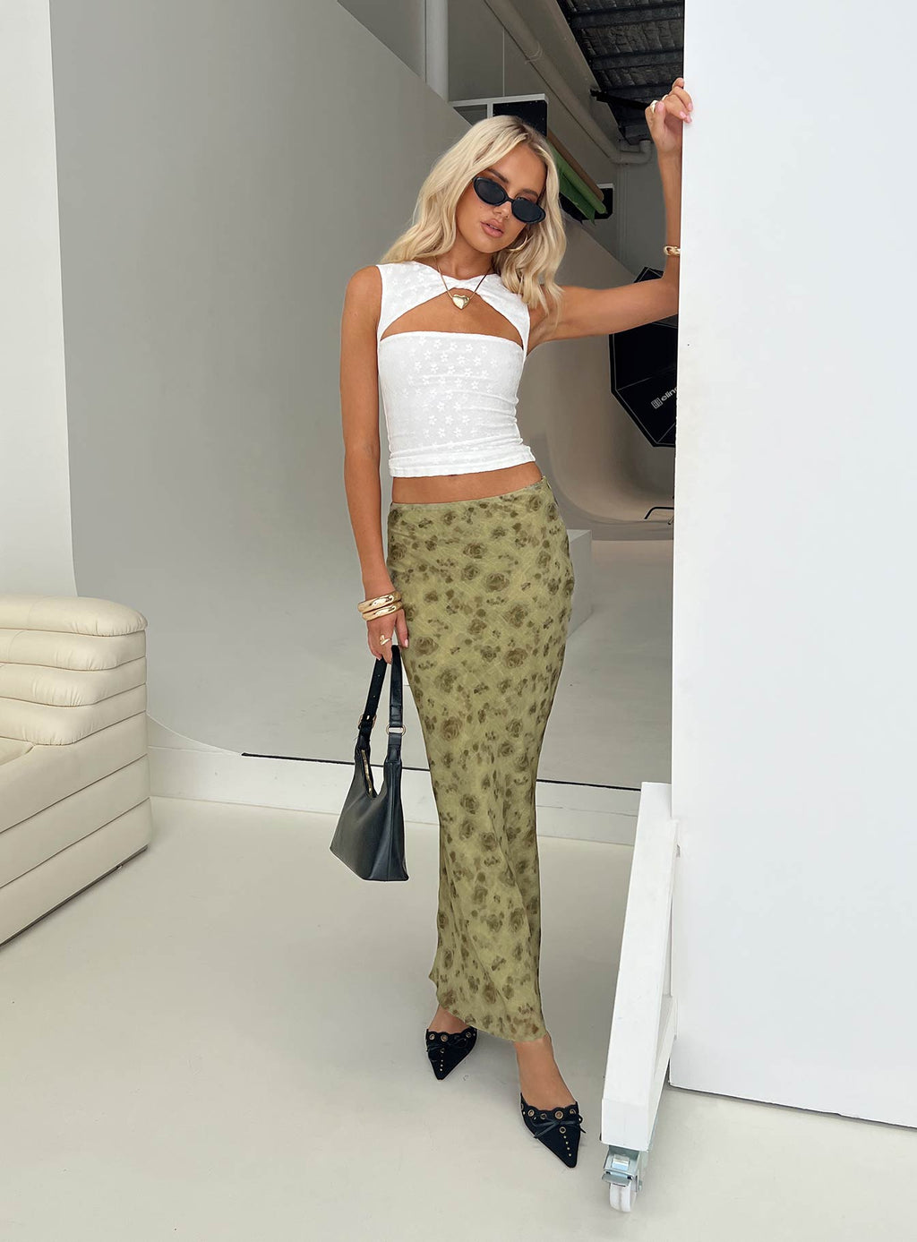 Piazia Maxi Skirt Green