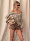 Hendrick Faux Suede Short Brown