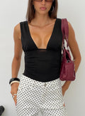 Lamira Plunge Bodysuit Black