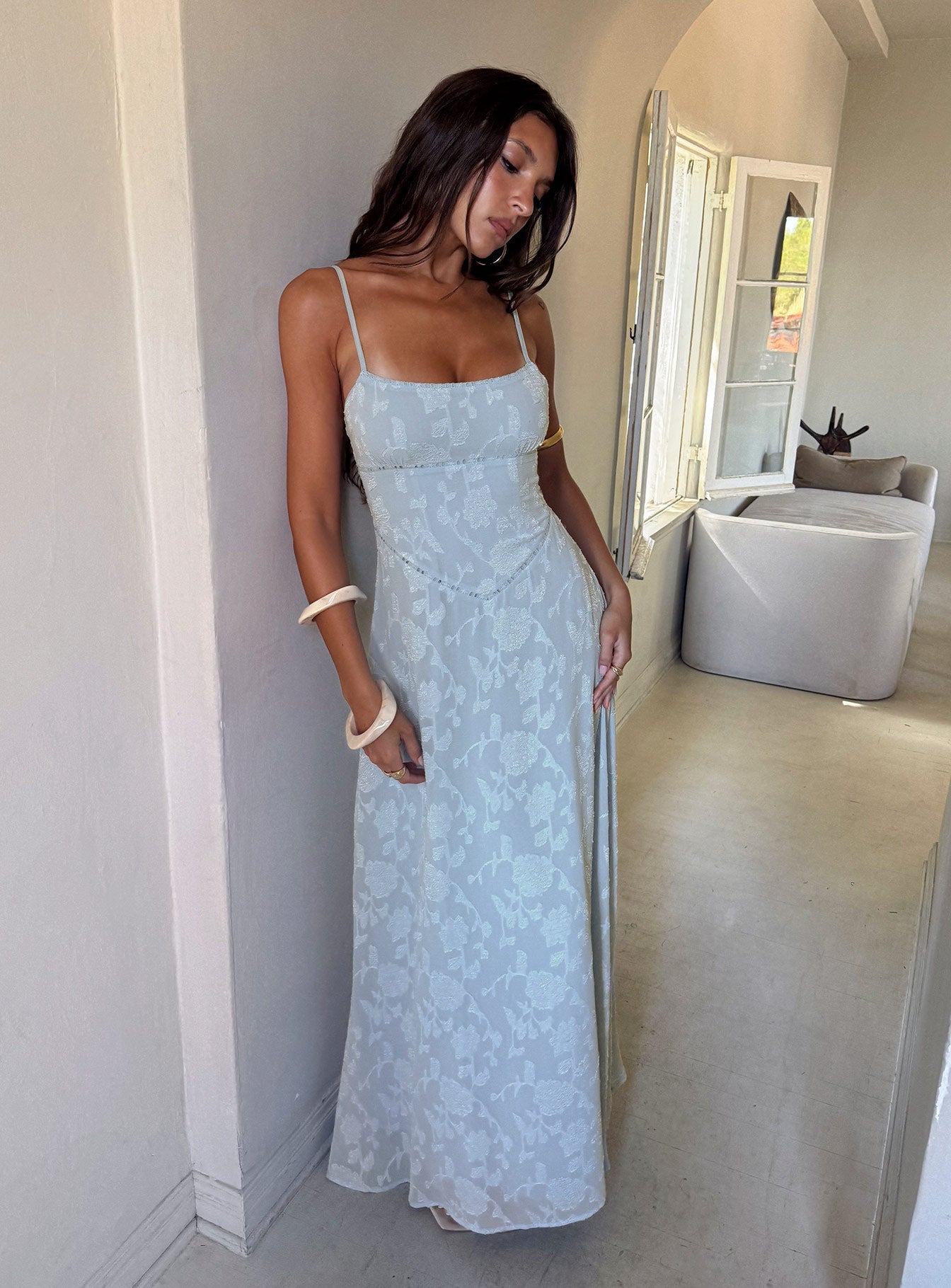 South Of France Maxi Dress Blue