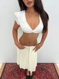 Delliah Micro Crop Top White