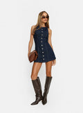 Yumiko Denim Playsuit Raw Denim