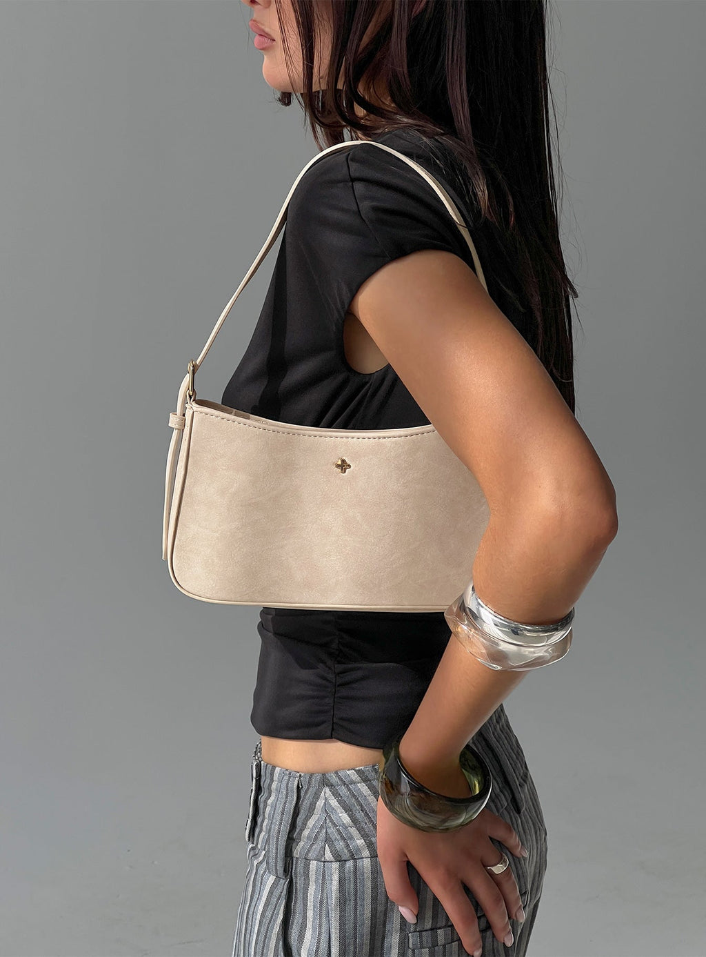 Peta & Jain Lilu Bag Cream Faux Suede