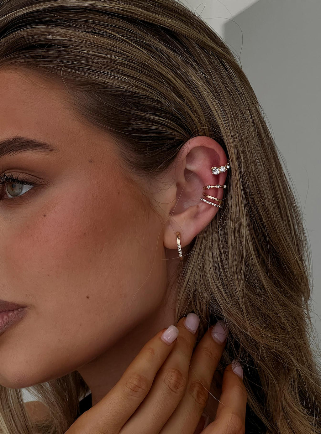 Mylla Cuff And Earring Pack Gold