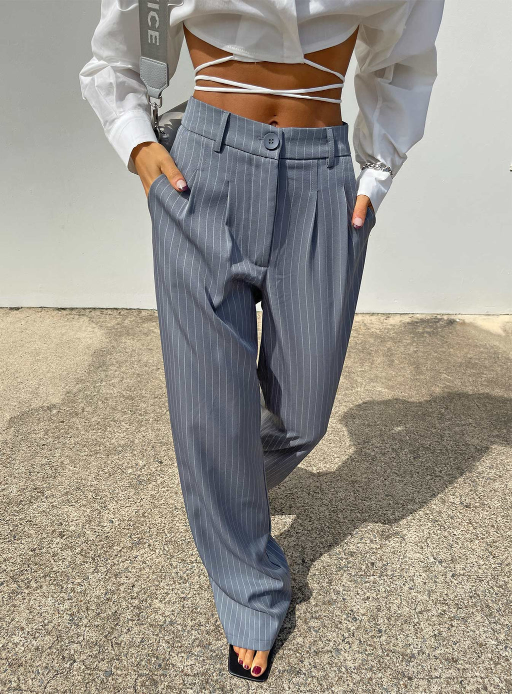 Archer Trousers Pinstripe Grey