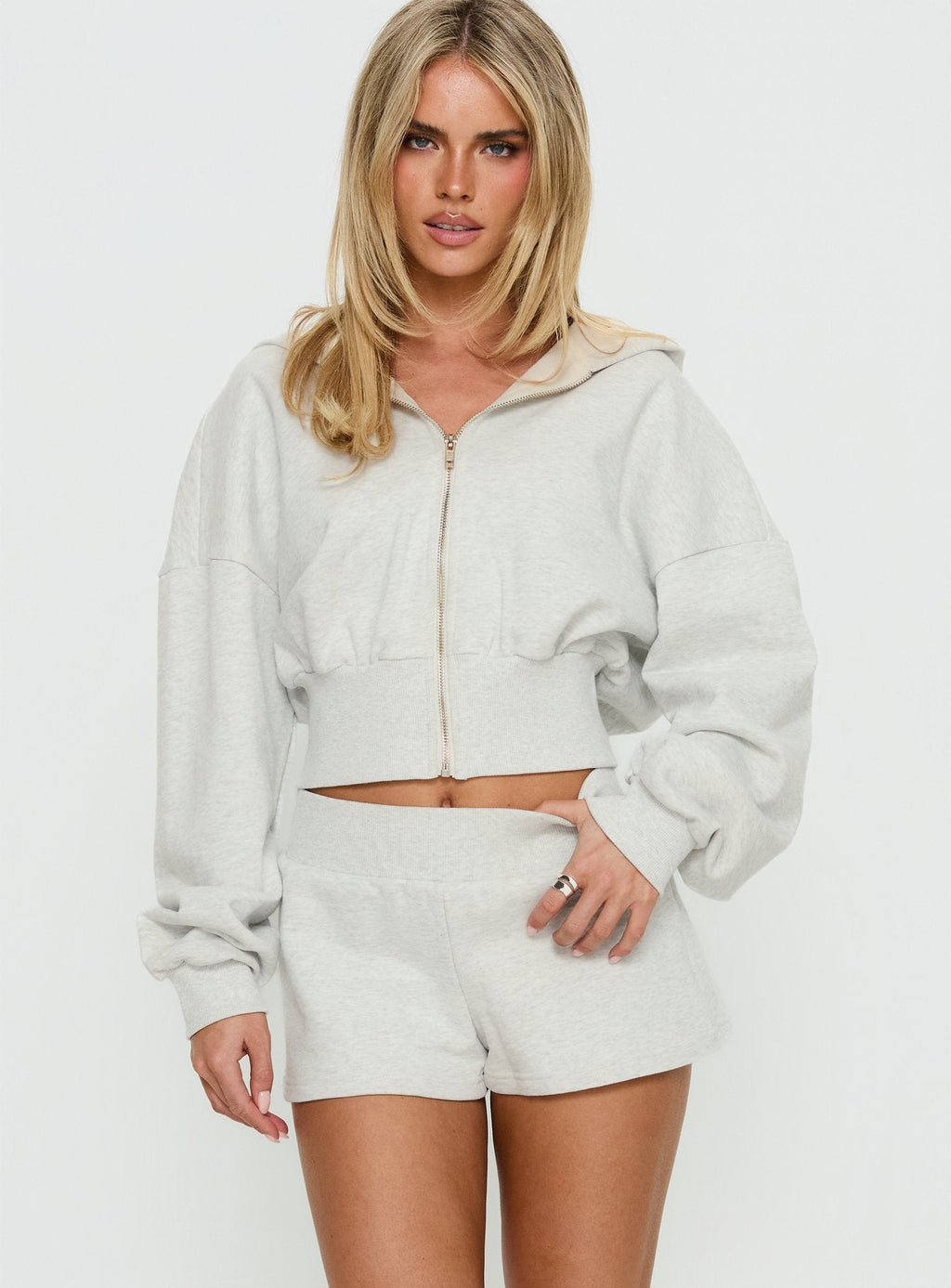 Daybreak Rib Waist Shorts Snow Marle