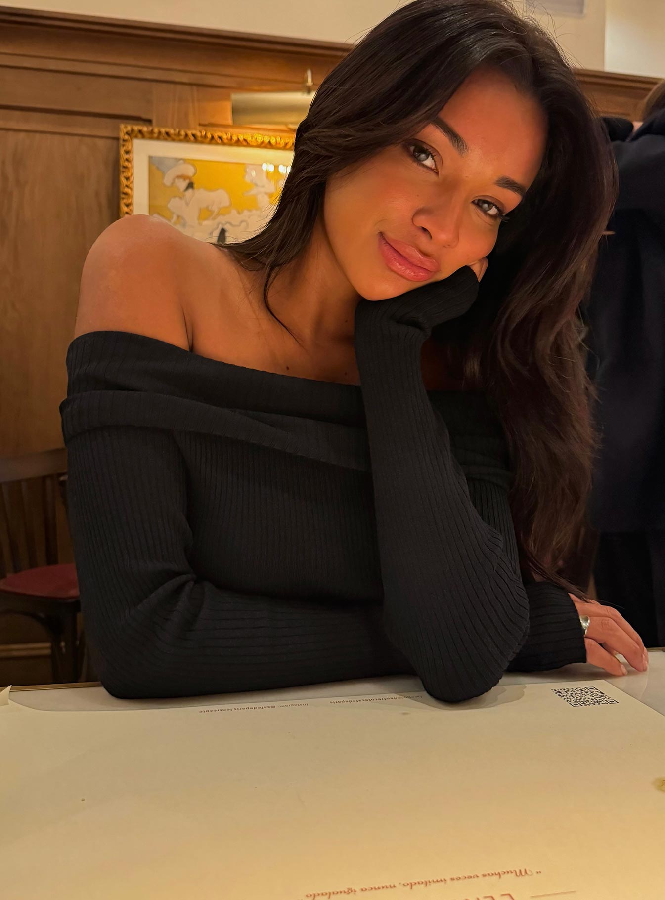 Morley Off Shoulder Jumper Black