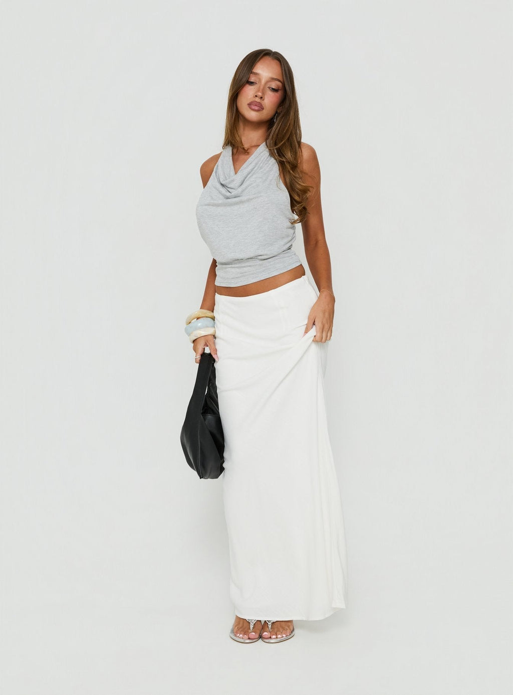 Jodie Maxi Skirt White