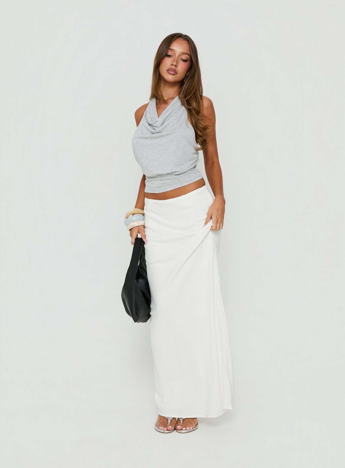 Jodie Maxi Skirt White