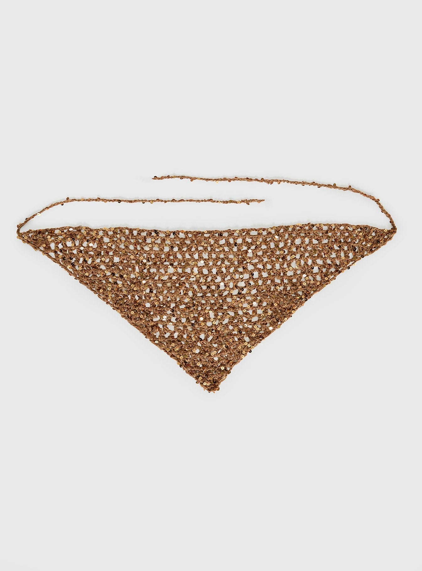 Deyla Sequin Crochet Hair Scarf Gold