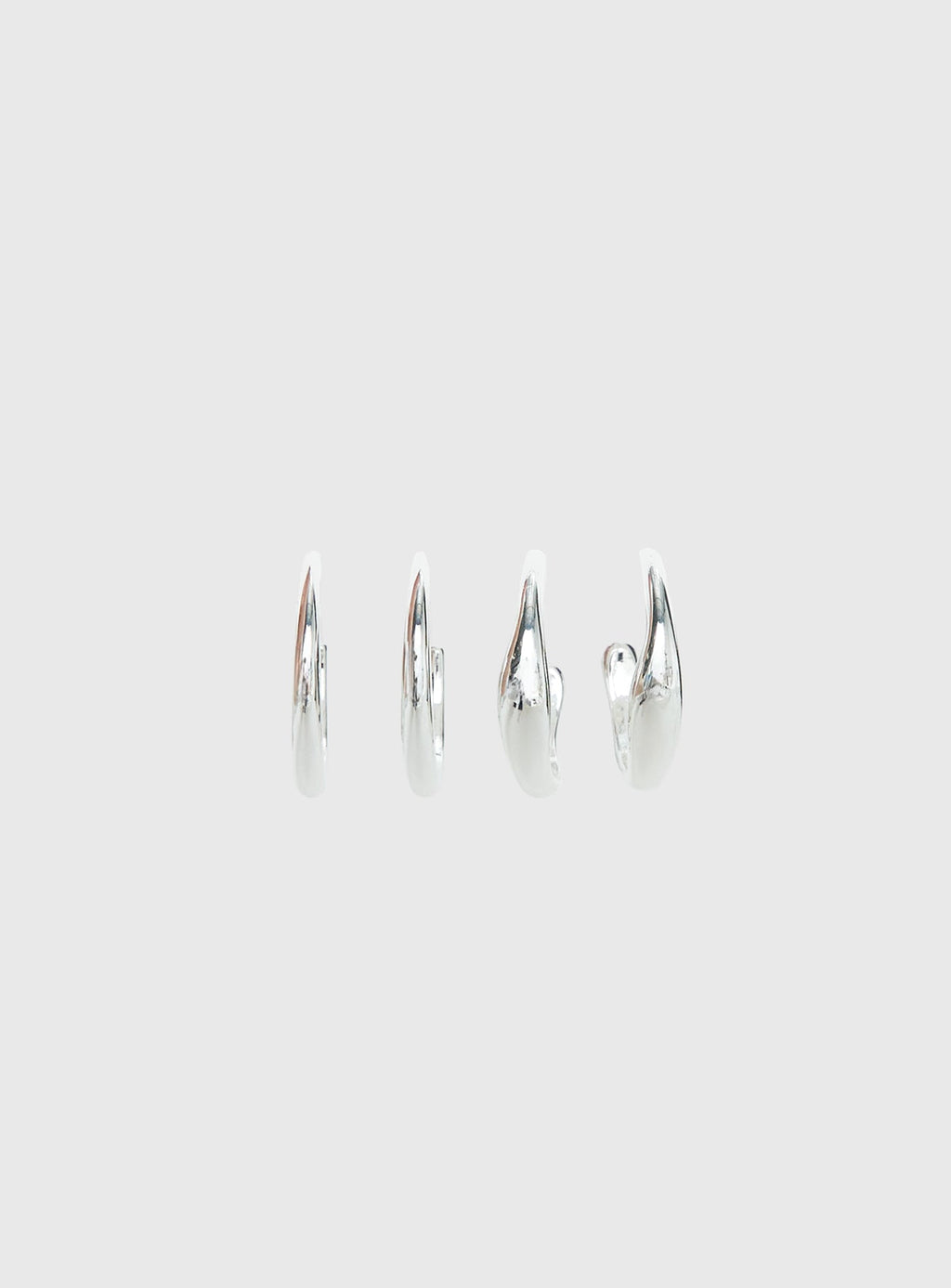 Lahna Hoop Earring Pack Silver