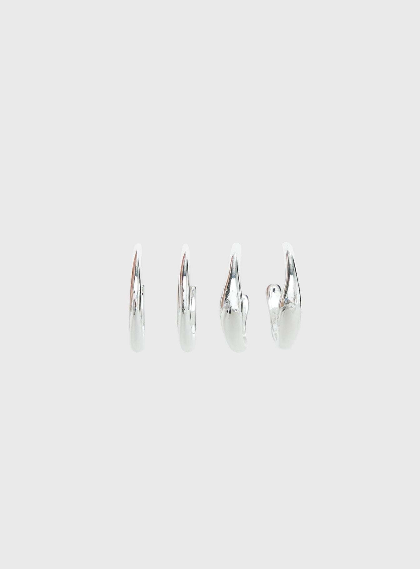 Lahna Hoop Earring Pack Silver