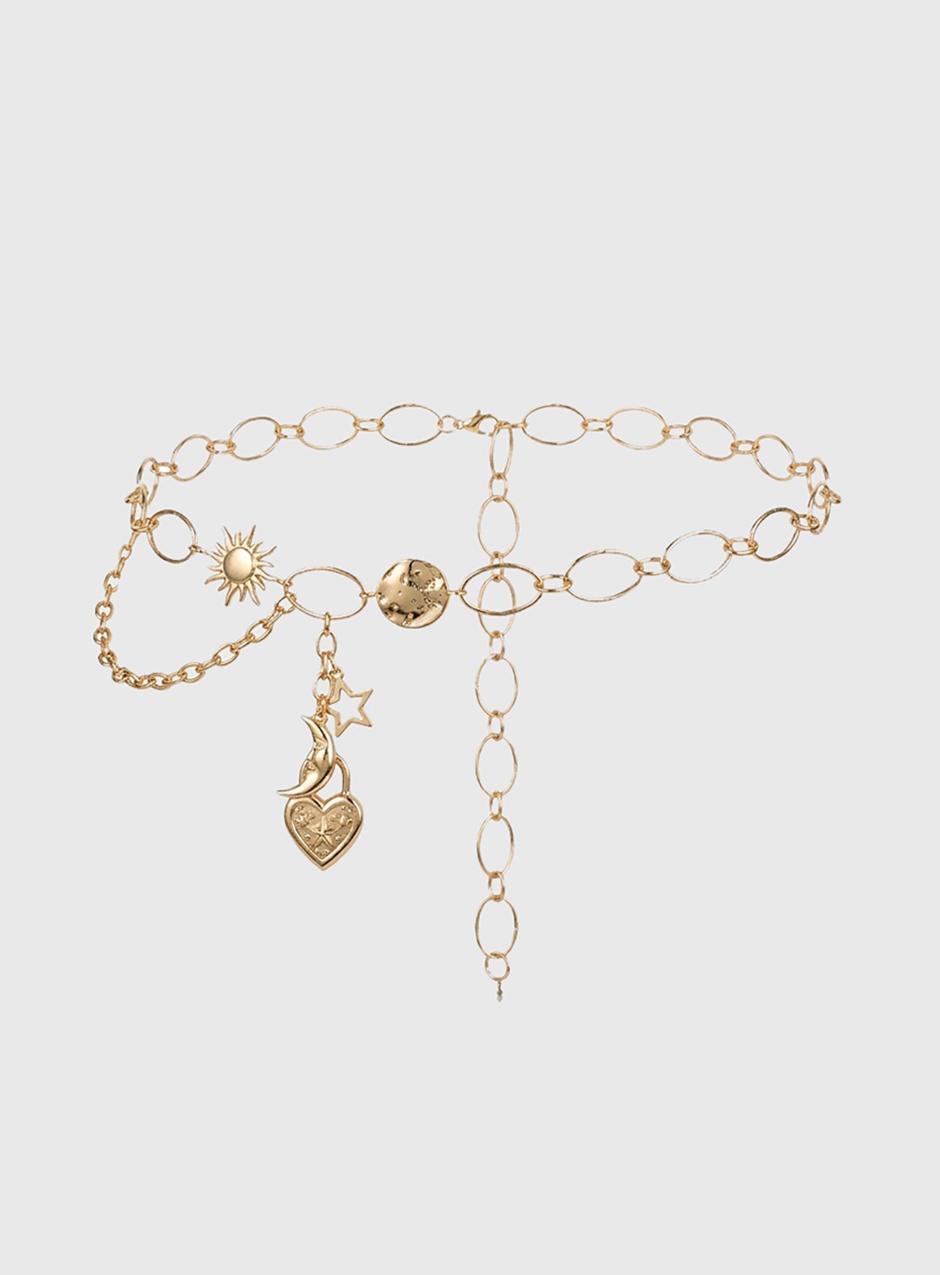 Next Level Charm Chain Belt Gold