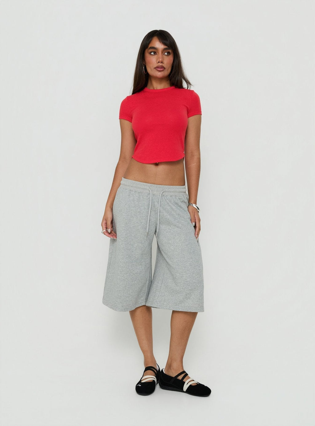 Peloma Saddle Hem Jersey Tee Red