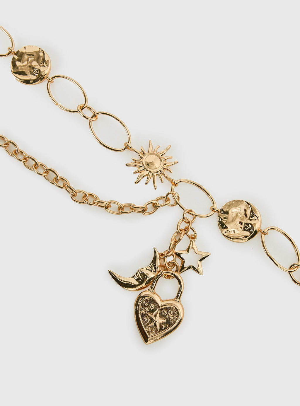 Next Level Charm Chain Belt Gold