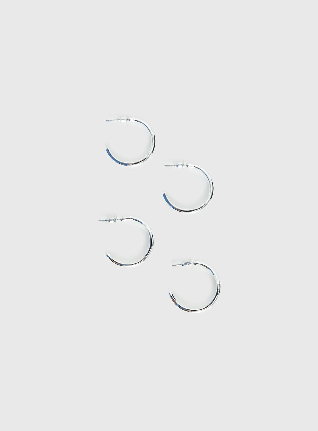 Lahna Hoop Earring Pack Silver