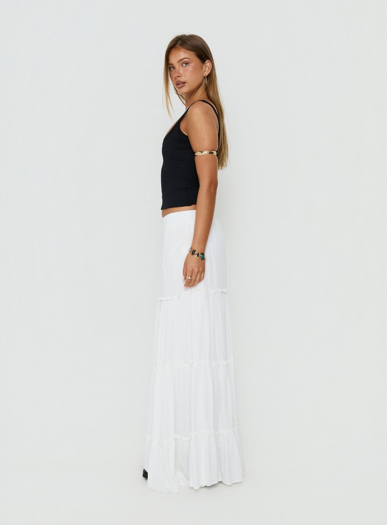 Miriah Maxi Skirt White