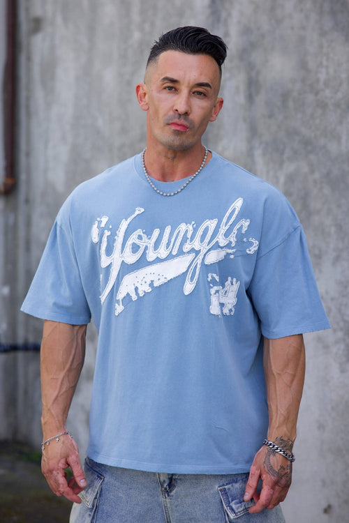 4182 - T-Shirts mit Used-Schriftzug
