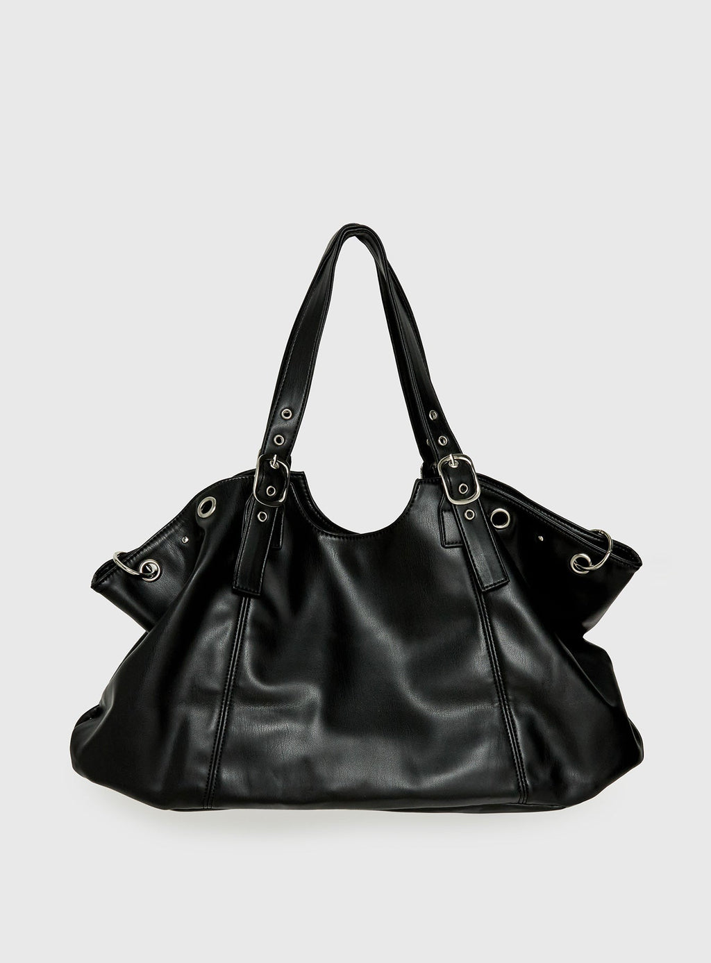 Amaria Buckle Detail Shoulder Bag Black
