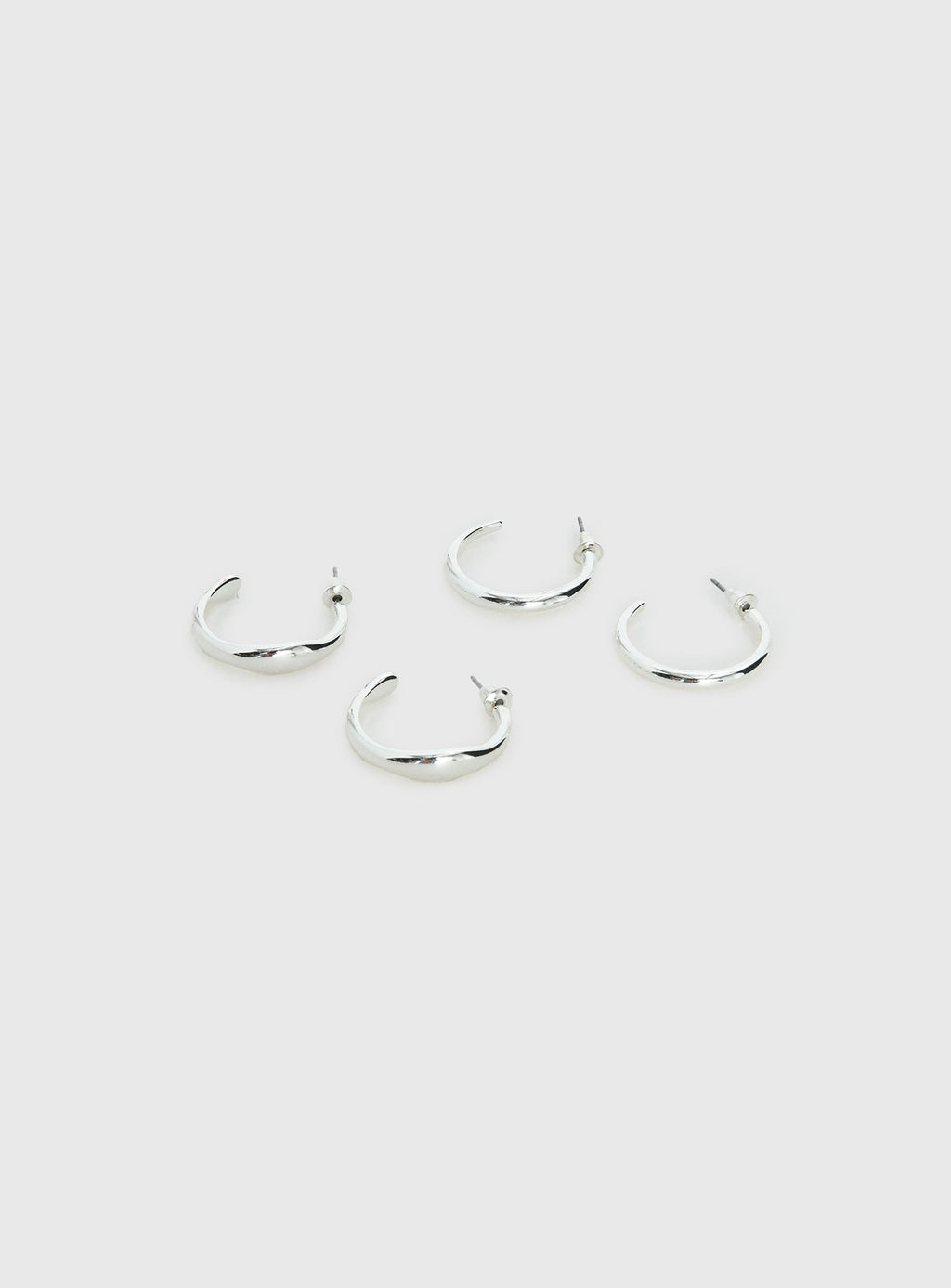 Lahna Hoop Earring Pack Silver