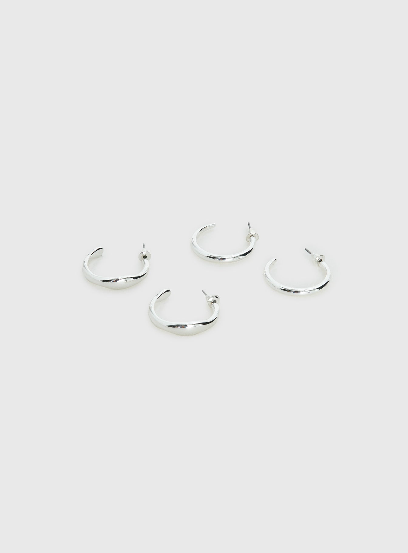 Lahna Hoop Earring Pack Silver