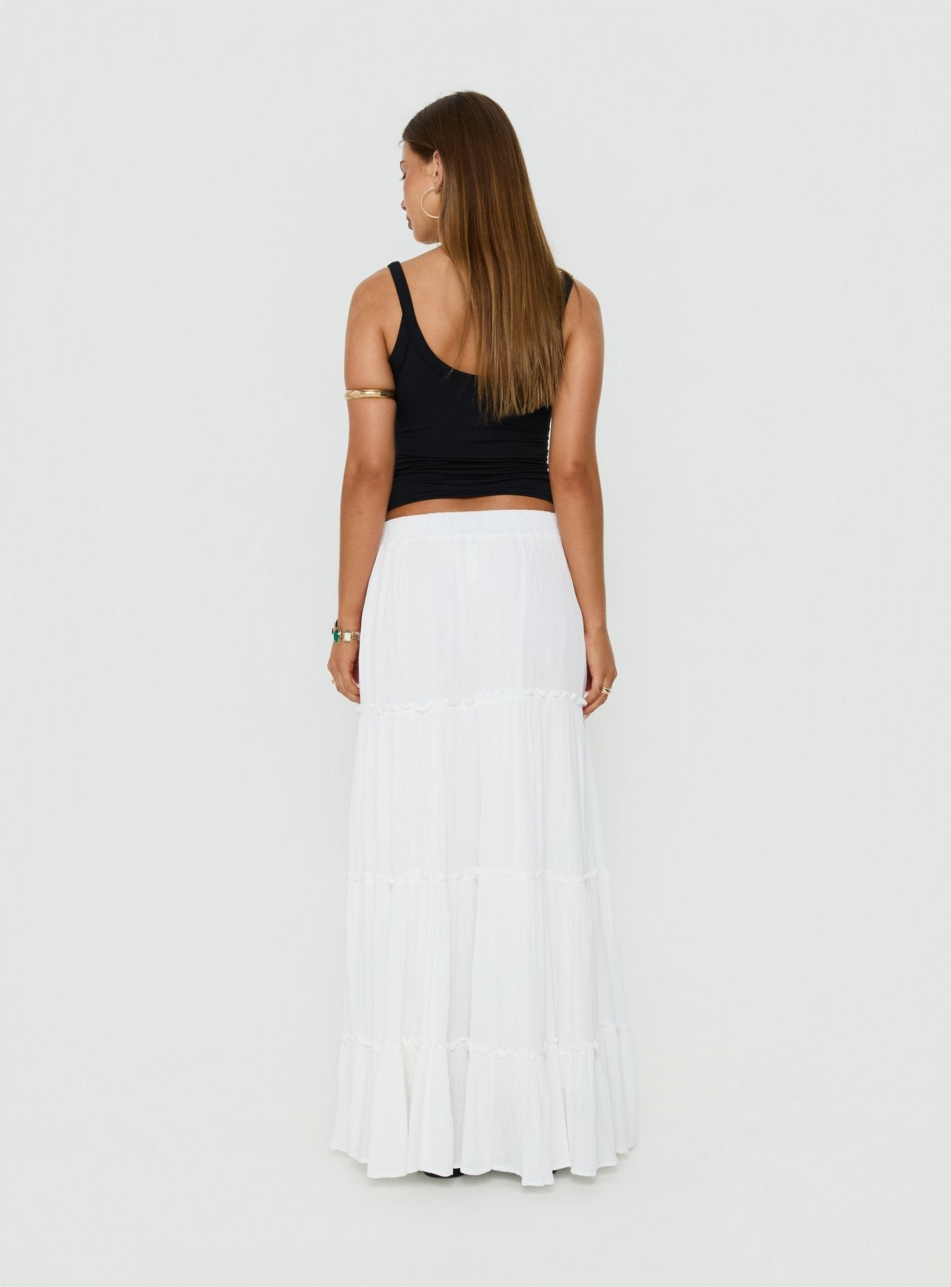 Miriah Maxi Skirt White