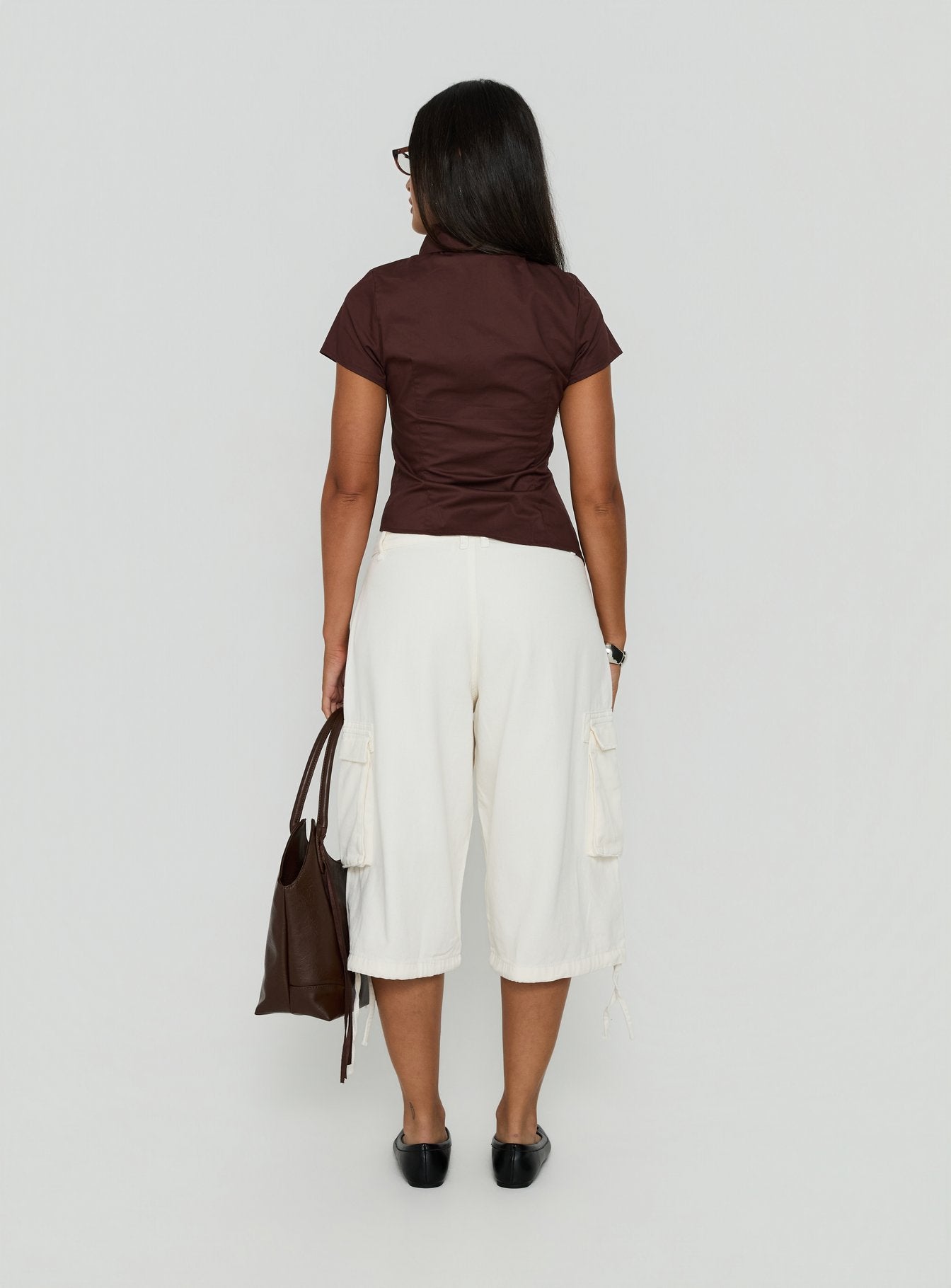 Hudsen Longline Cargo Shorts Cream