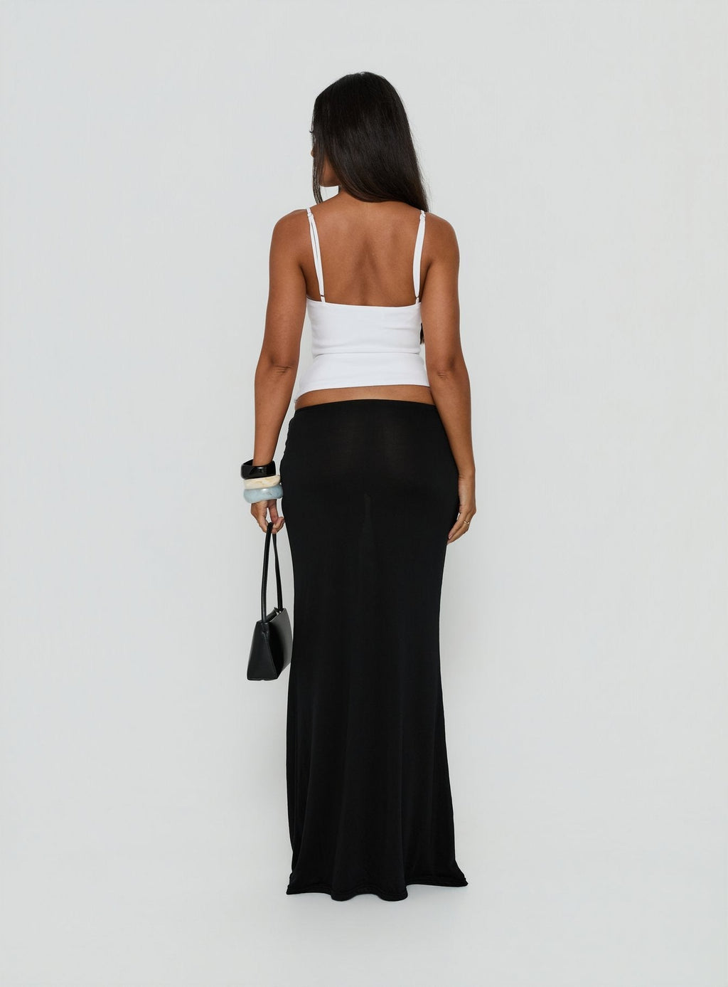 Samelia Wrap Maxi Skirt Black