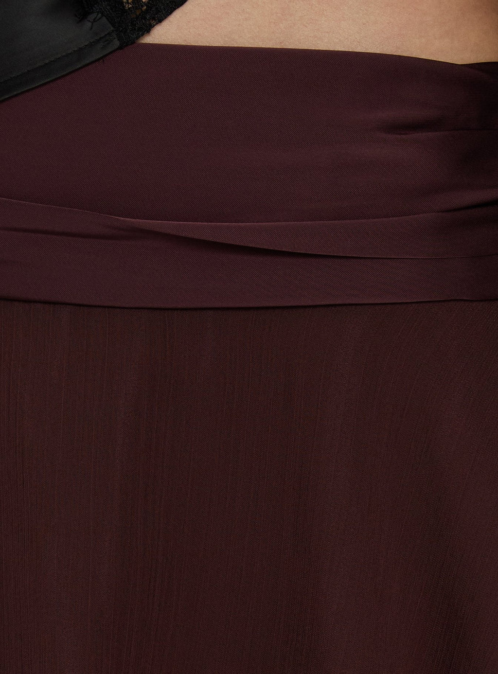 Emey Asymmetrical Mini Skirt Brown