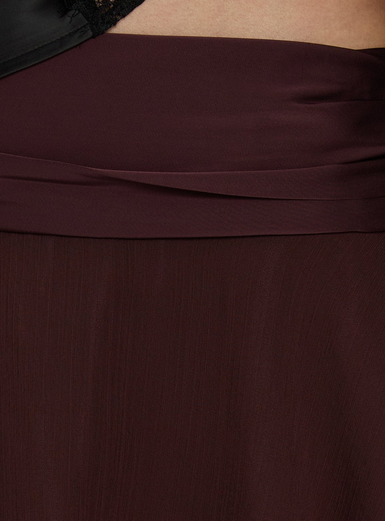Emey Asymmetrical Mini Skirt Brown