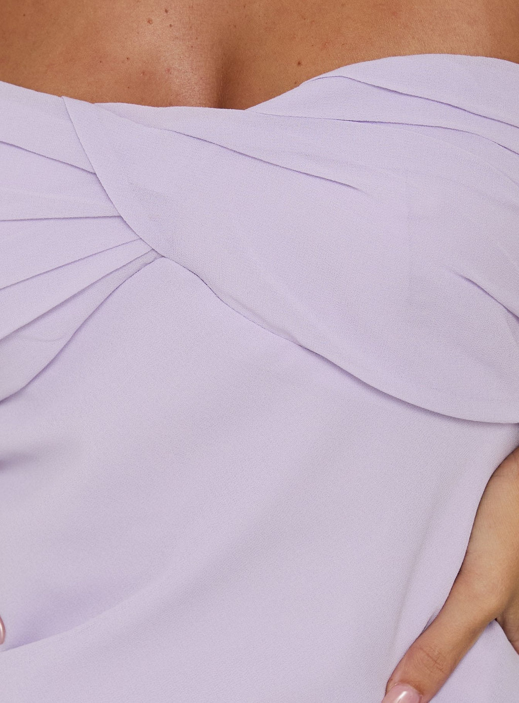 Ilana Strapless Mini Dress Lilac