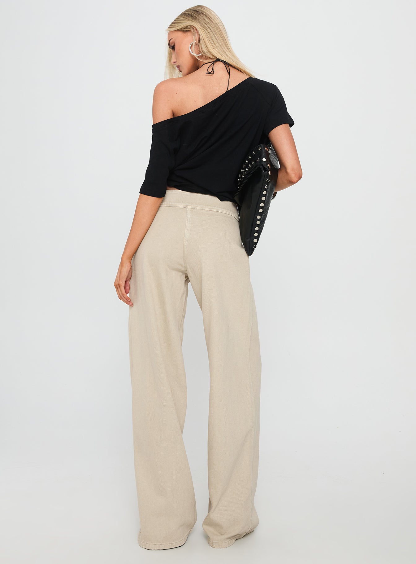 Boxie Mid Rise Wide Leg Jeans Washed Green