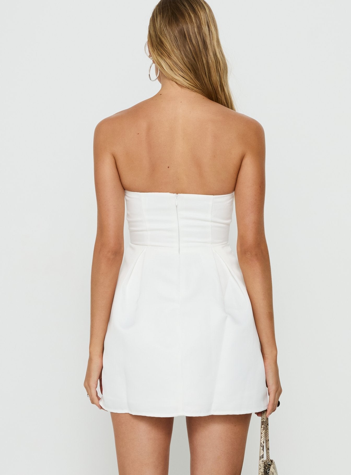 Spader Corset Mini Dress White