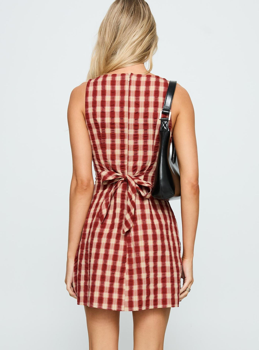 Sweet Somethings Mini Dress Red Check Tall