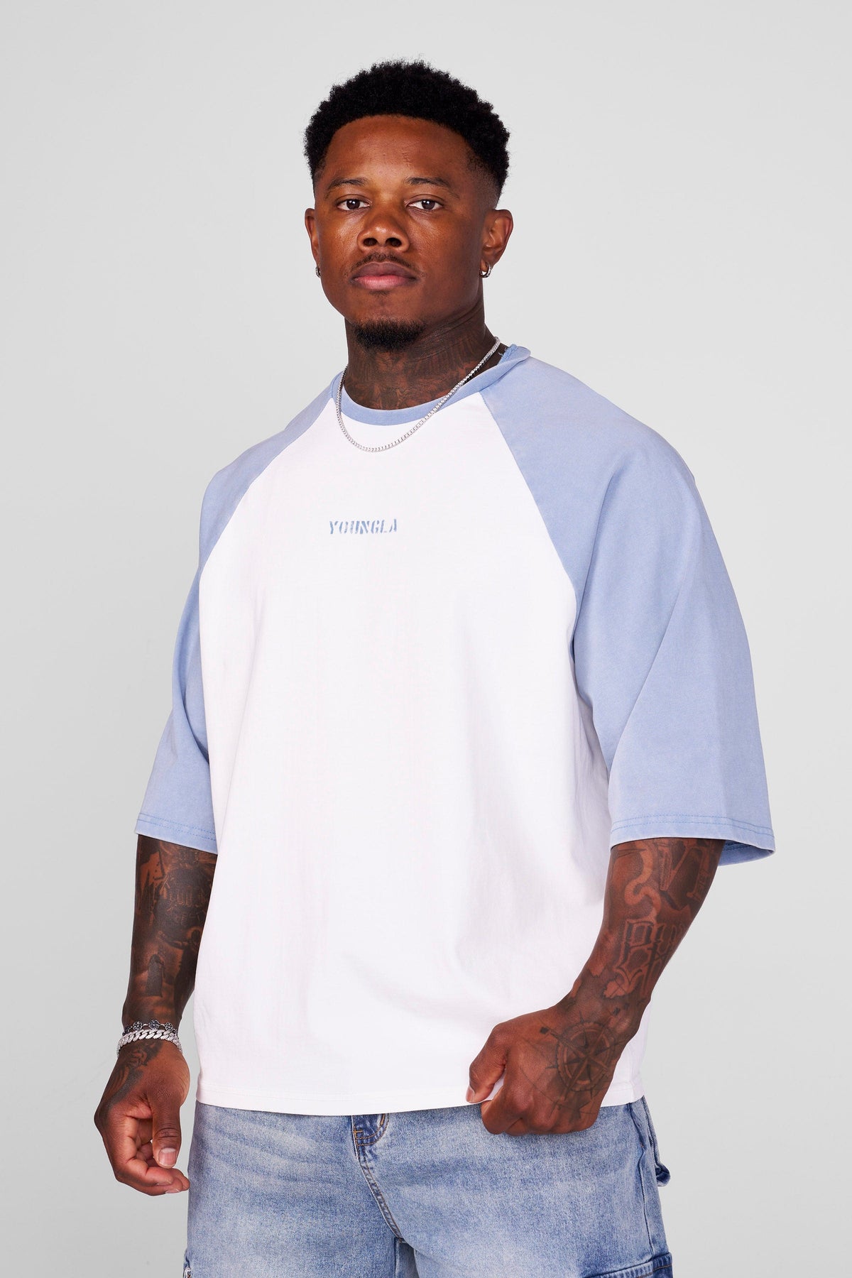4139 - T-shirts de baseball amples