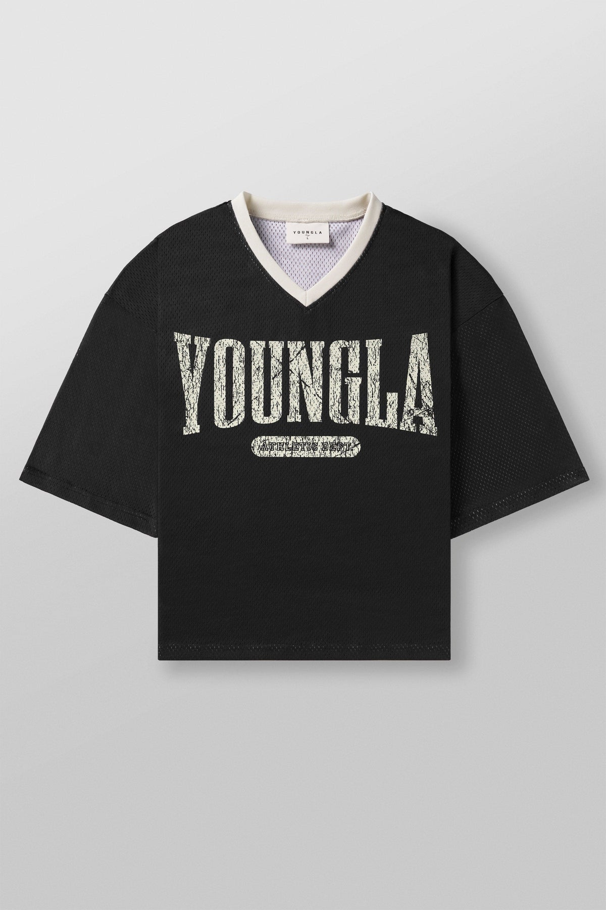4187 - Maillot de football universitaire crop top