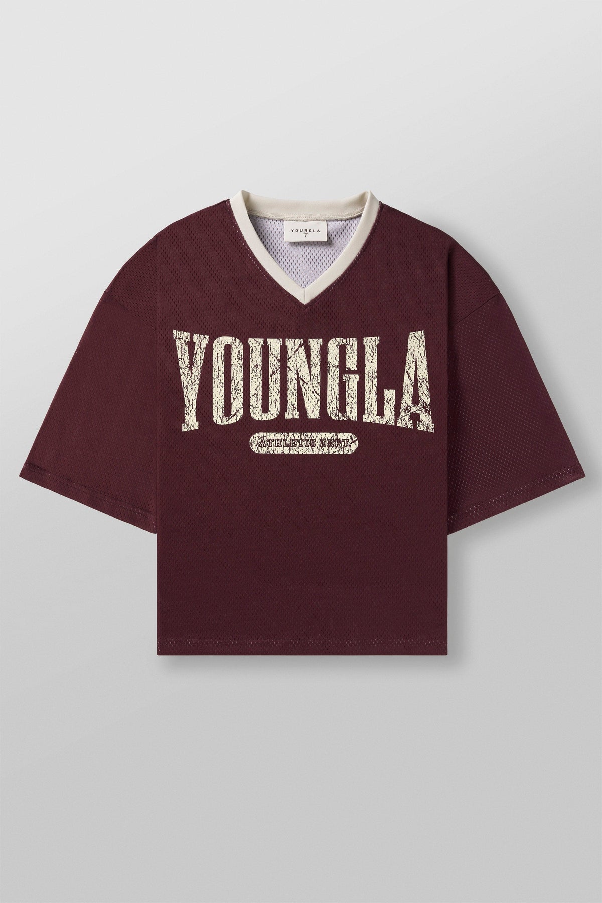4187 - Maillot de football universitaire crop top
