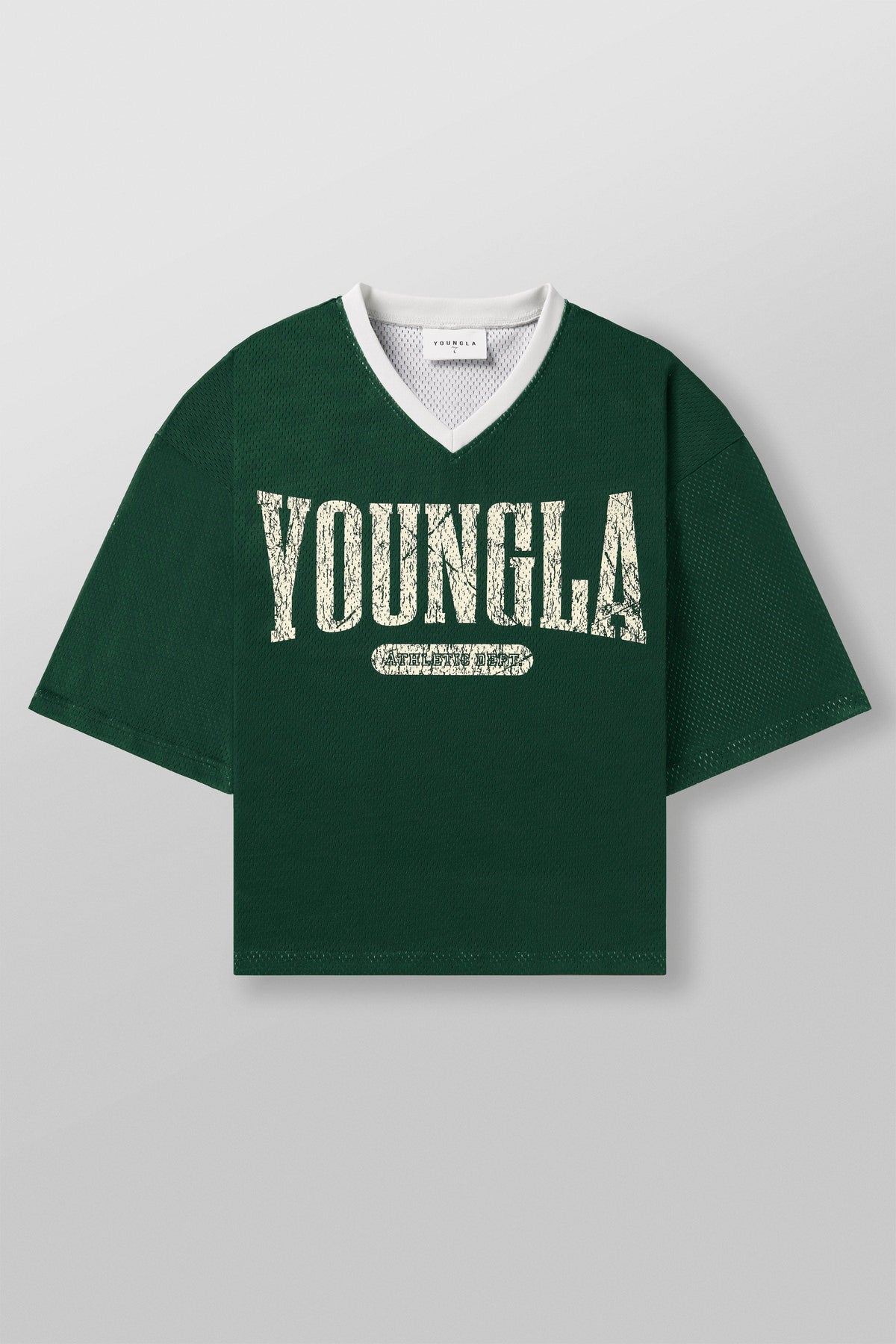 4187 - Maillot de football universitaire crop top