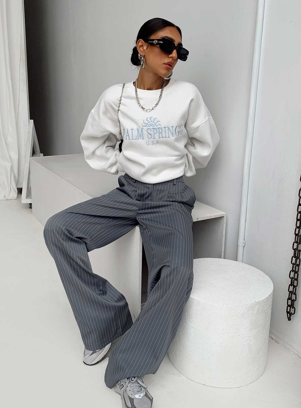 Archer Trousers Pinstripe Grey
