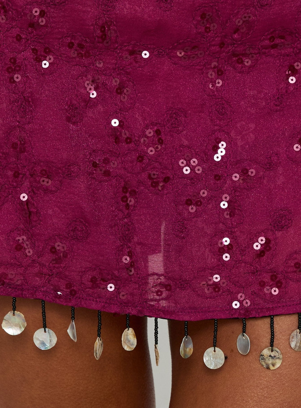 We Made It Sequin Skort Berry
