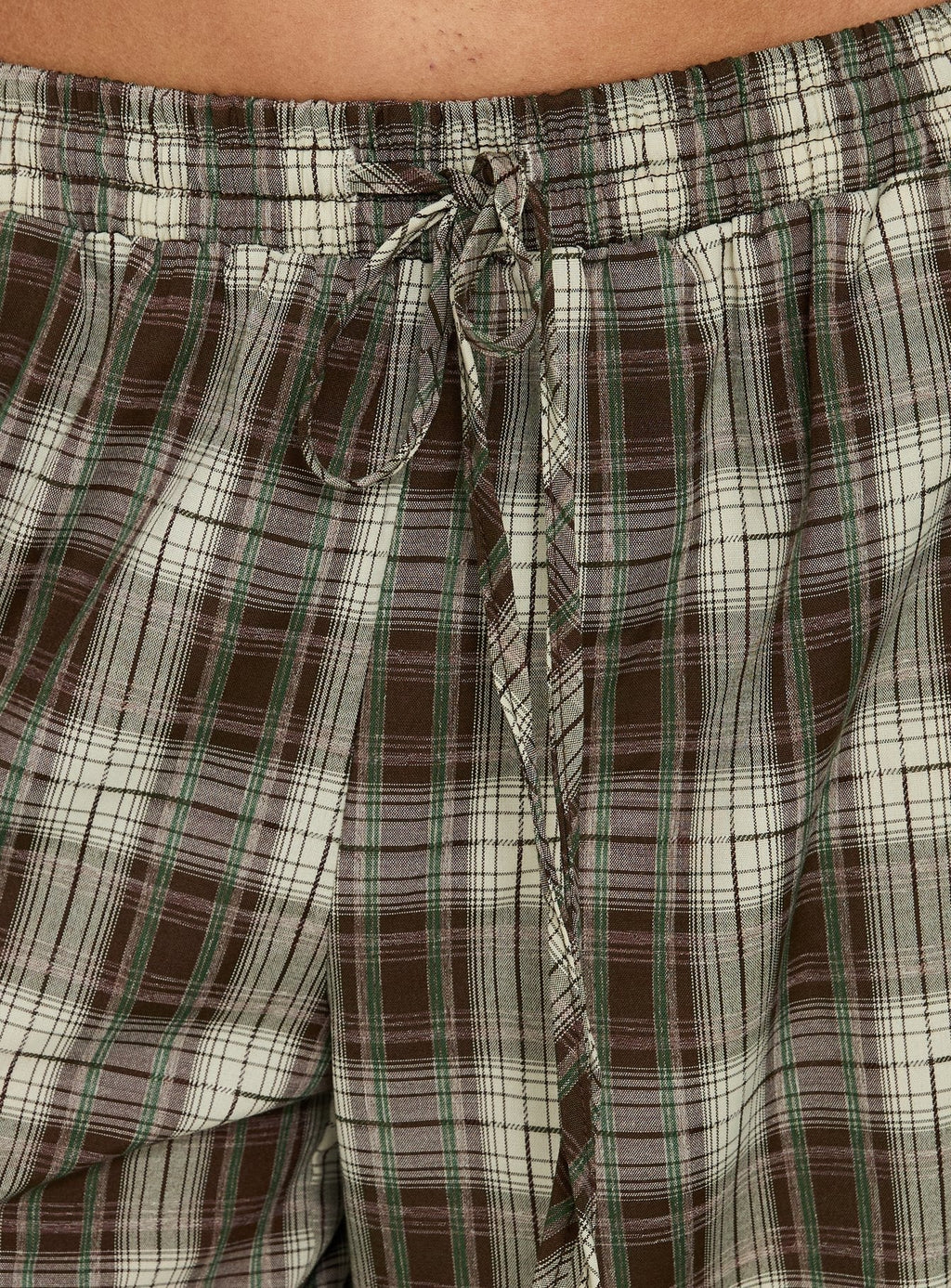 Tucka Long Line Baggy Shorts Multi Check