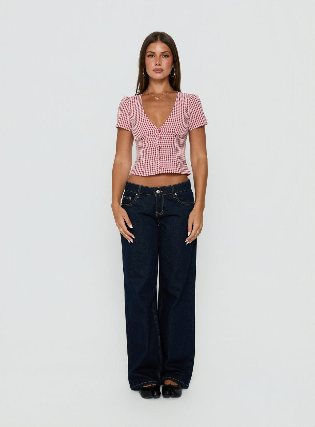 Isolda Top Red Gingham