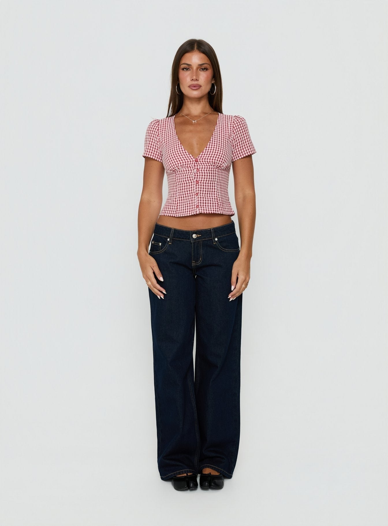 Isolda Top Red Gingham