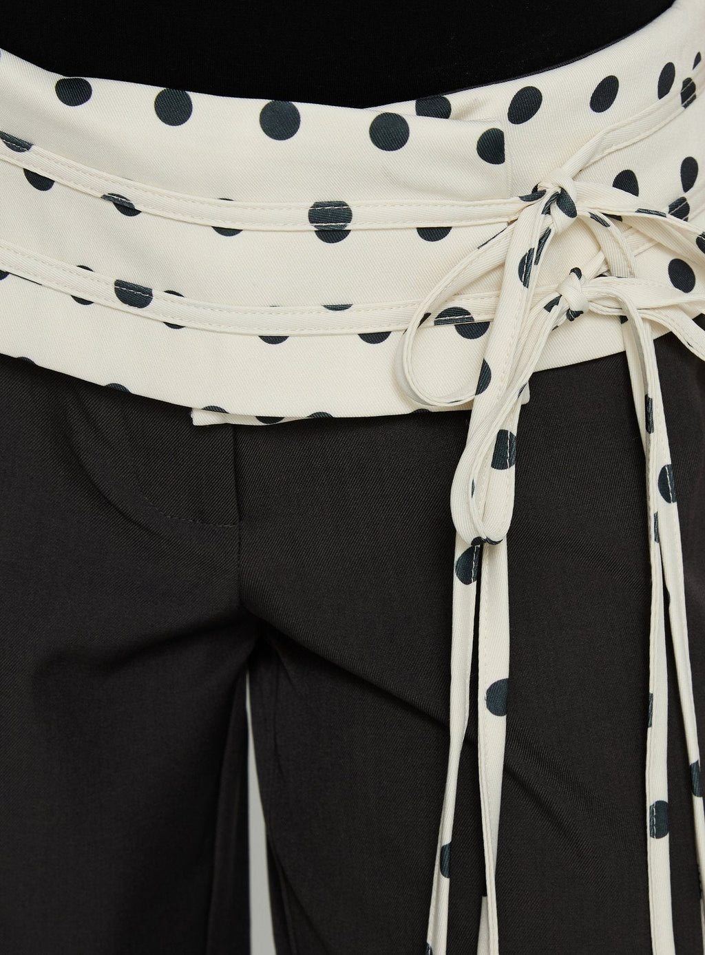 Seneca Wrap Trousers Charcoal Polka Dot
