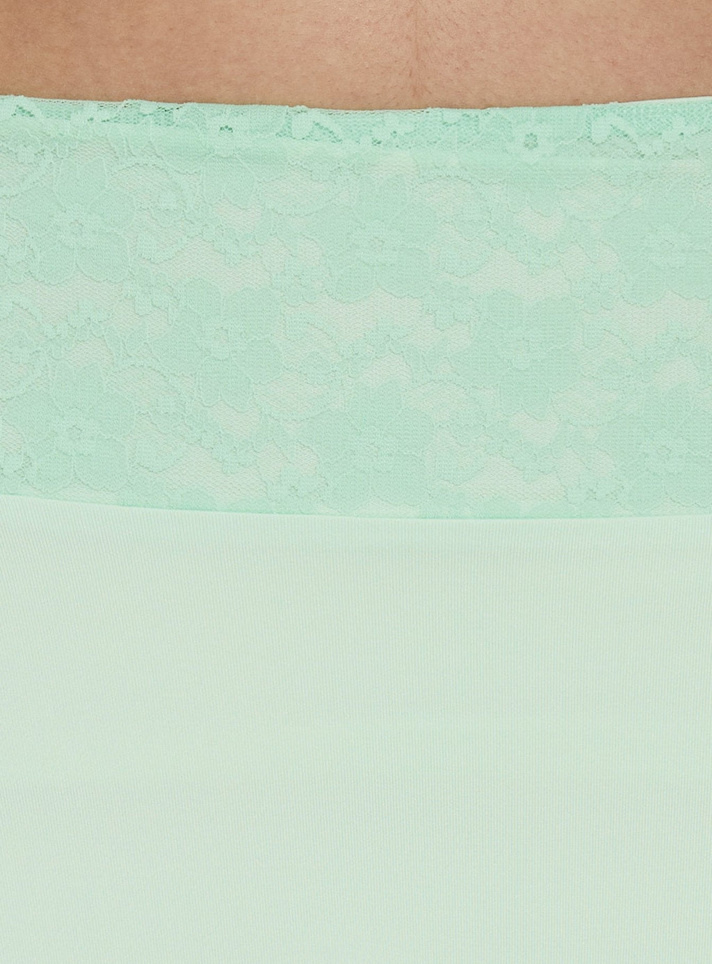 Natabelle Lace Detail Midi Skirt Mint