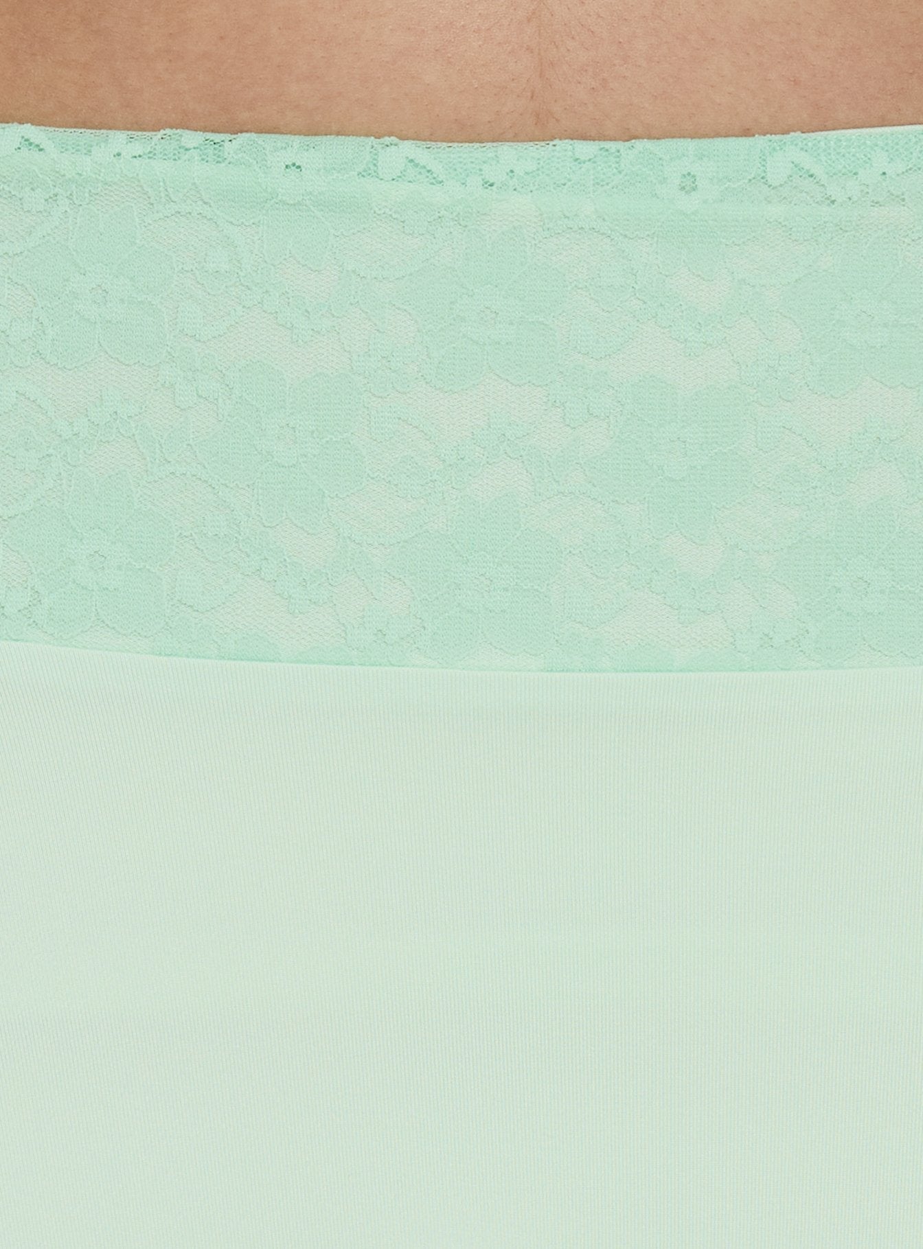 Natabelle Lace Detail Midi Skirt Mint